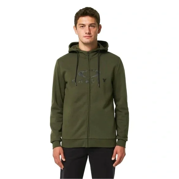 Oakley unisex Bark Full Front Zip 2.0 Hoodie olive camo hunter green size XS - Picture 3 of 9